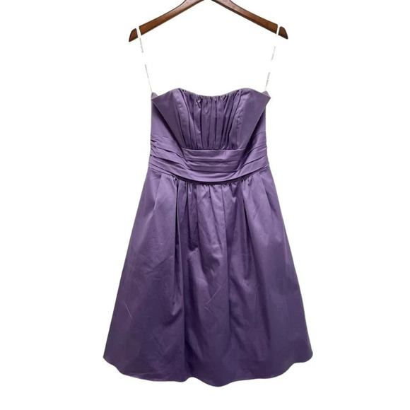 Davids Bridal Strapless Bridesmaid Dress Lapis Purple Size 6 Bundle of 2 Wedding - Picture 3 of 10